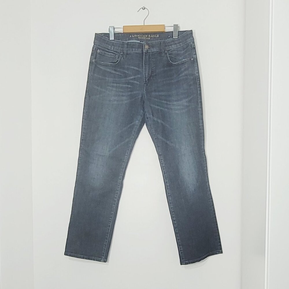 American Eagle Outfitters Men's Blue Cotton Blend Flex 4 Denim Jean Size 34X30